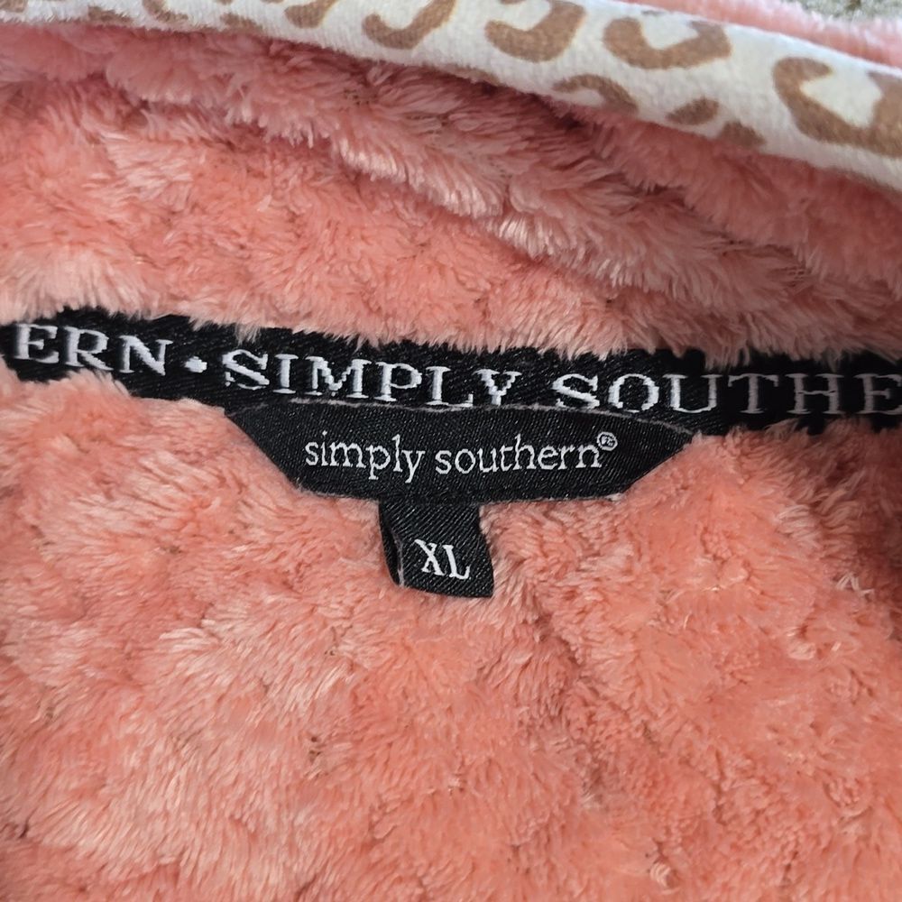 Simply Southern Peachy Pink Textured Soft Pullover Jacket - Size XL - Picture 4 of 16